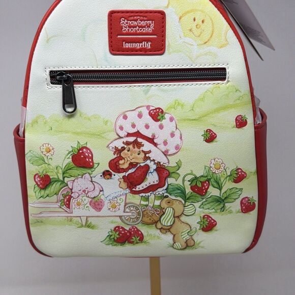 Strawberry Shortcake Loungefly Mini Backpack Wheelbarrow NWT Red main image 6